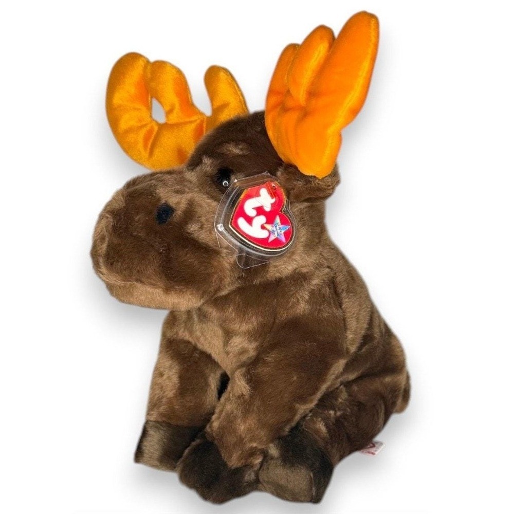 Chocolate the Moose | Woodland Gentle Giant | Mint Heart Tag TY Beanie Buddy